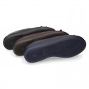 Washable Nappa leather Ballet shoes with adjustable ribbon.