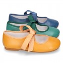 New SOFT nappa leather little Mary Jane shoes angel style in FALL seasonal colors.