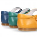 Fashionable Halter little Mary Jane shoes with buckle fastening in nappa leather and FALL colors.