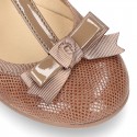 T-strap little Mary Jane shoes with buckle fastening in Print autumn winter canvas.