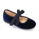 VELVET canvas Ballet flat shoes angel style.