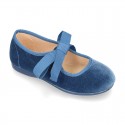 VELVET canvas Ballet flat shoes angel style.