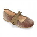 VELVET canvas Ballet flat shoes angel style.