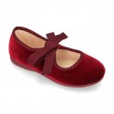 VELVET canvas Ballet flat shoes angel style.