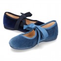 VELVET canvas Ballet flat shoes angel style.