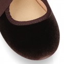 VELVET canvas Ballet flat shoes angel style.