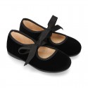 VELVET canvas Ballet flat shoes angel style.