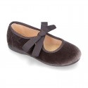 VELVET canvas Ballet flat shoes angel style.