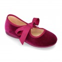 VELVET canvas Ballet flat shoes angel style.