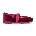 VELVET canvas Ballet flat shoes angel style.