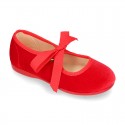 VELVET canvas Ballet flat shoes angel style.