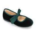 VELVET canvas Ballet flat shoes angel style.