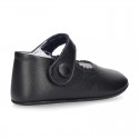 Little Mary Jane shoes with velcro strap for babies in NAPPA leather.