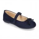 New Autumn Winter Serratex Canvas Little Mary Jane shoes with velcro strap.