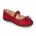 New Autumn Winter Serratex Canvas Little Mary Jane shoes with velcro strap.