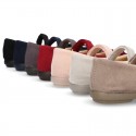 New Autumn Winter Serratex Canvas Little Mary Jane shoes with velcro strap.