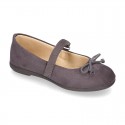 New Autumn Winter Serratex Canvas Little Mary Jane shoes with velcro strap.