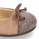 New Autumn Winter Canvas Little Mary Jane shoes with METAL toe cap and velcro strap.