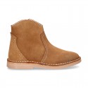 New suede leather ankle boots COWBOY style.