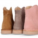 New suede leather ankle boots COWBOY style.