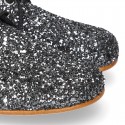 Classic Laces up shoes in GLITTER.