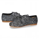 Classic Laces up shoes in GLITTER.
