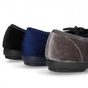 New Ballet flat shoes with bow in VELVET.