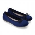 New Ballet flat shoes with bow in VELVET.