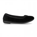 New Ballet flat shoes with bow in VELVET.