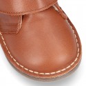 EXTRA SOFT Nappa leather Safari boots with velcro strap and fake hair lining.