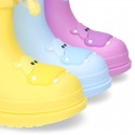 Little HIPPO Rain boots design with adjustable neck for little kids.