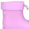 Little HIPPO Rain boots design with adjustable neck for little kids.