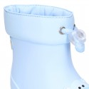 Little HIPPO Rain boots design with adjustable neck for little kids.