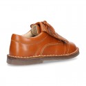 VINTAGE Nappa leather Laces up shoes with tab fringed design.