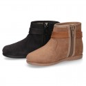 New girl Ankle boot shoes with BUCKLE design in Serratex autumn-winter canvas.