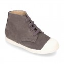 New kids suede leather Ankle boots with TOE CAP.