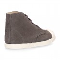 New kids suede leather Ankle boots with TOE CAP.