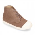 New kids suede leather Ankle boots with TOE CAP.