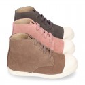 New kids suede leather Ankle boots with TOE CAP.