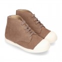 New kids suede leather Ankle boots with TOE CAP.