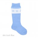 CHILDREN´S CLASSIC BORDER EMBROIDERY KNEE-HIGH WARM SOCKS BY CONDOR.