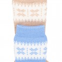 CHILDREN´S CLASSIC BORDER EMBROIDERY KNEE-HIGH WARM SOCKS BY CONDOR.