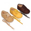 New Autumn winter canvas laces up shoes with ties closure in seasonal colors.