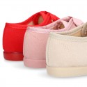 New Autumn winter canvas laces up shoes with ties closure in PASTEL colors.