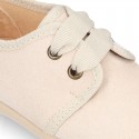 New Autumn winter canvas laces up shoes with ties closure in PASTEL colors.