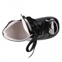 New classic Pascuala style ankle boots in BLACK patent leather.