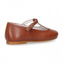 Little T-Strap Mary Jane shoes in nappa leather in COWHIDE leather color.