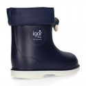 Little NAUTICAL Rain boots with adjustable neck for little kids.