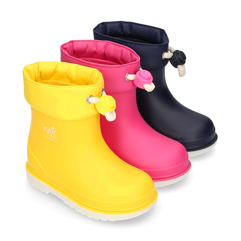 【かぼちゃ】RIAM PLAGE ジレ Little NAUTICAL Rain boots with adjustable neck for little