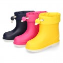 Little NAUTICAL Rain boots with adjustable neck for little kids.